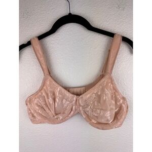 Wacoal Bra Size 40C Beige Floral Lace Full Coverage Underwire Comfortable‎